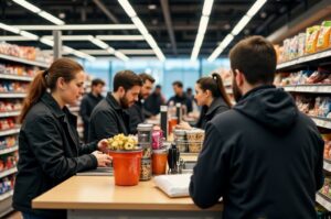 Kassenzone als Konsumfalle: Verbraucherzentralen kritisieren Discounter | Symbolbild KI-generiert © 2026 EMH AG JS by Flux